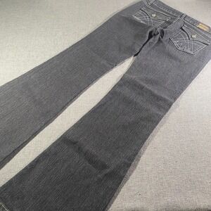 Y2K Seduction Jeans Womens Size 9 Black Bootcut Wide-Leg Ramie Stretch